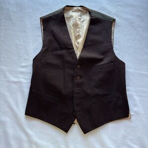 Brown Tailored Vest - Classic Formal Waistcoat